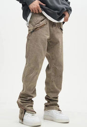 men's retro wash khaki pants, view 2 - MRSLM