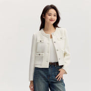 elegant tassel slim fit jacket, view 3 - MRSLM