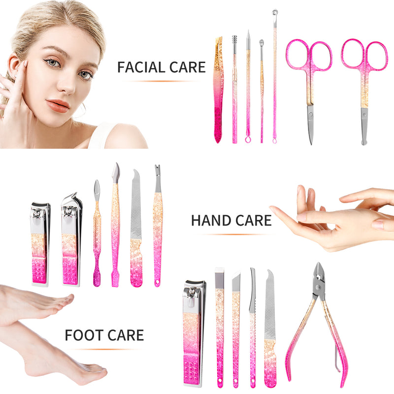 pink gold manicure and pedicure set, view 5 - MRSLM