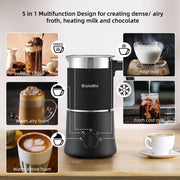 detachable 5-in-1 milk frother and steamer, view 3 - MRSLM