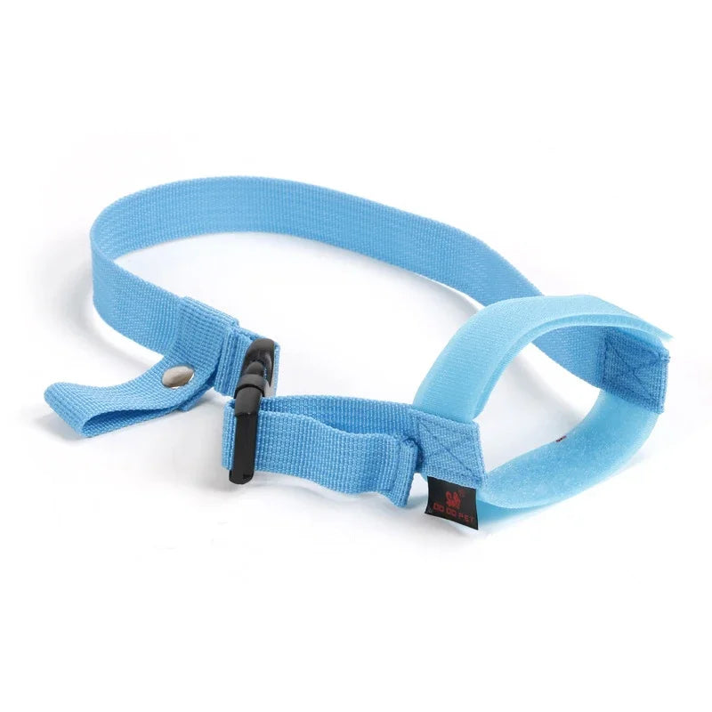 adjustable soft nylon dog muzzle, view 2 - MRSLM