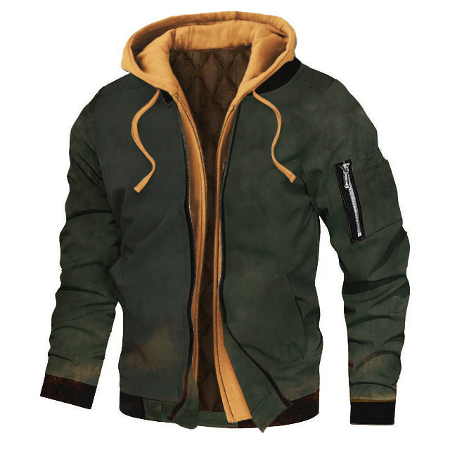 men's thick hooded jacket, view 11 - MRSLM