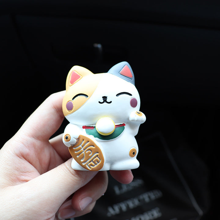 Lucky Cat Car Air Freshener Fragrance Diffuser Resin Art Clip