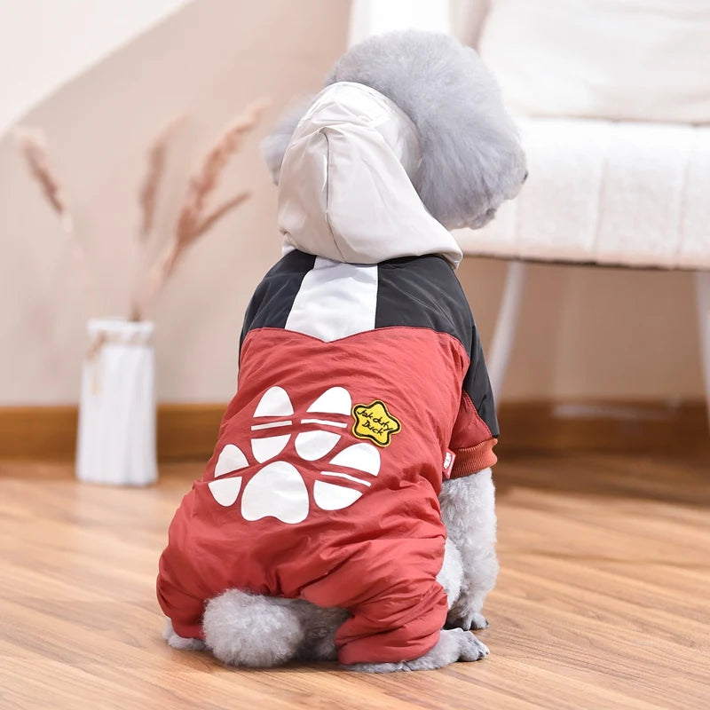 warm windproof dog jacket overalls, view 4 - MRSLM