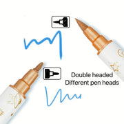 10-piece metal double head nail art pen set, view 4 - MRSLM