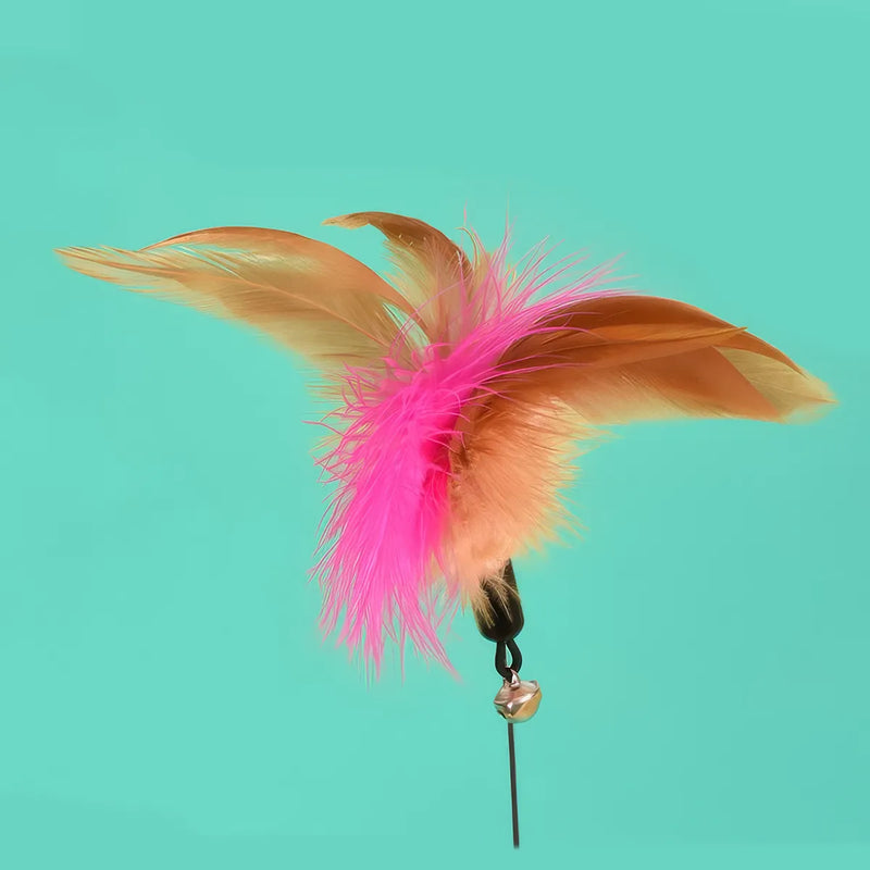 cat feather teaser stick with bell - MRSLM