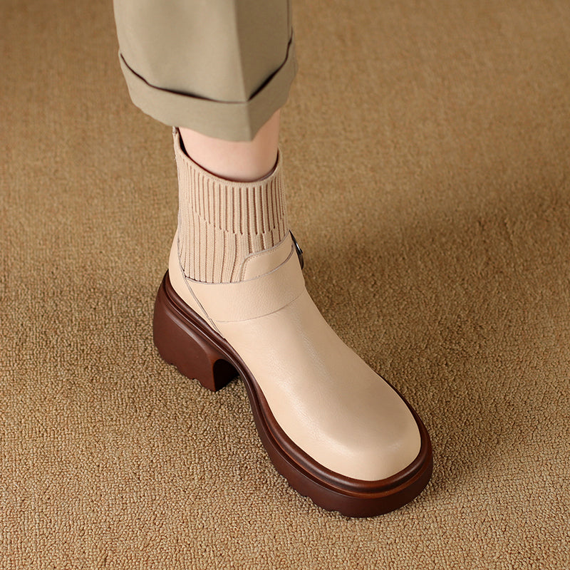 women's genuine leather ankle boots, view 7 - MRSLM