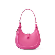 Women's half moon leather shoulder bag, view 2 - MRSLM