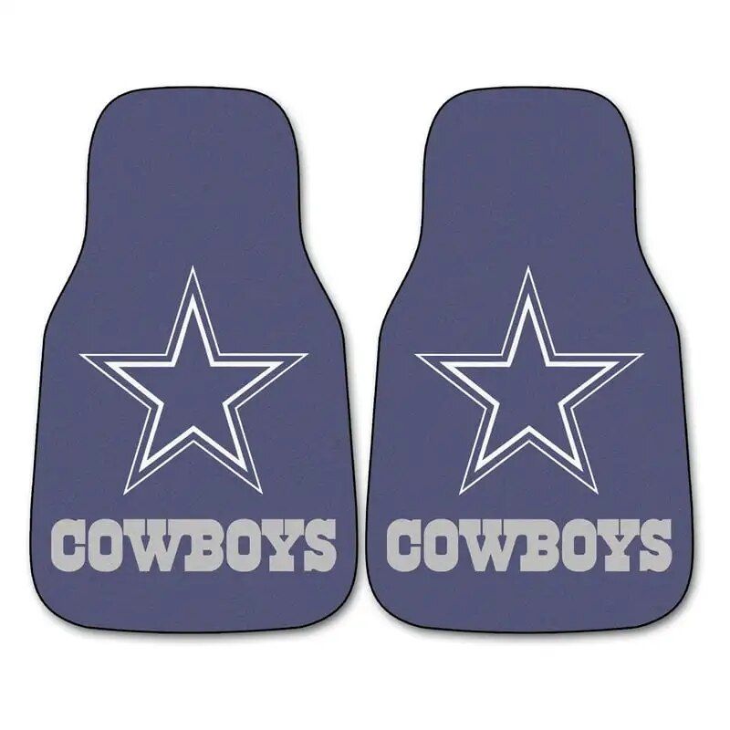 2-pc Carpeted Car Mats with Team Spirit Design