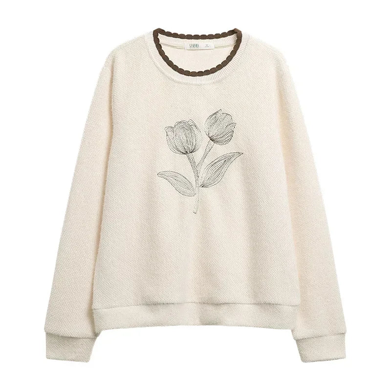 women's apricot casual pullover, view 2 - MRSLM