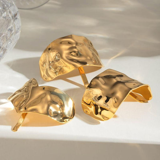 gold plated hammered hairpin - MRSLM
