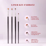 4-piece synthetic eye makeup brush set, view 3 - MRSLM