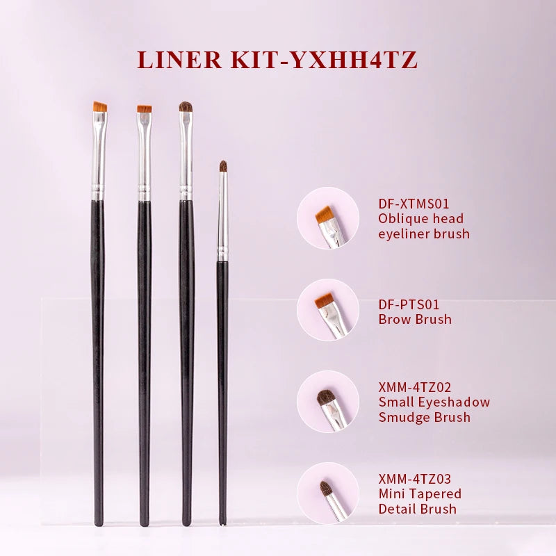 4-piece synthetic eye makeup brush set, view 3 - MRSLM