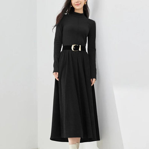 women's black corduroy dress - MRSLM