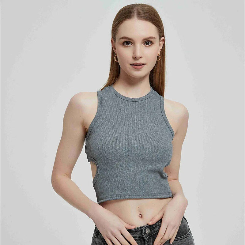 Ribbed knit Y2K tank top, view 14 - MRSLM