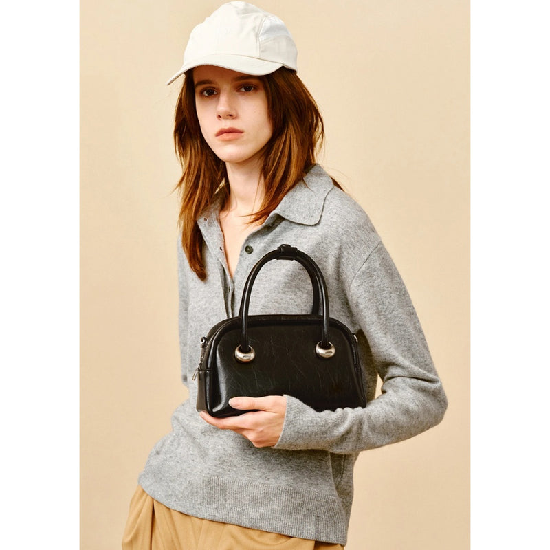 women's split leather cross body bag, view 5 - MRSLM