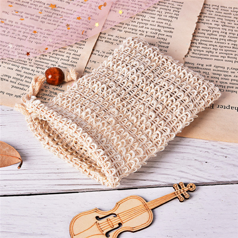 sisal soap saver pouch, view 2 - MRSLM