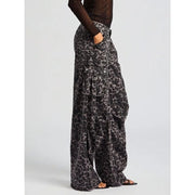 leopard print wide leg trousers, view 3 - MRSLM