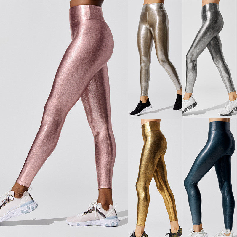 high waist solid color pencil tights - MRSLM