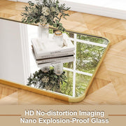 gold aluminum frame full length mirror, view 5 - MRSLM