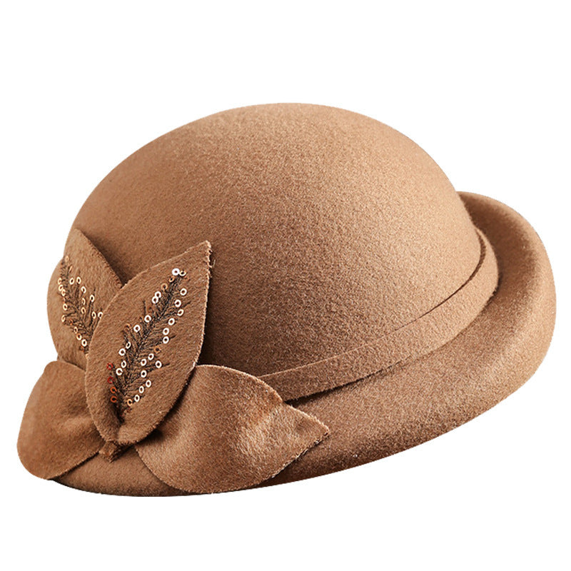women's retro beret felt hat, view 2 - MRSLM