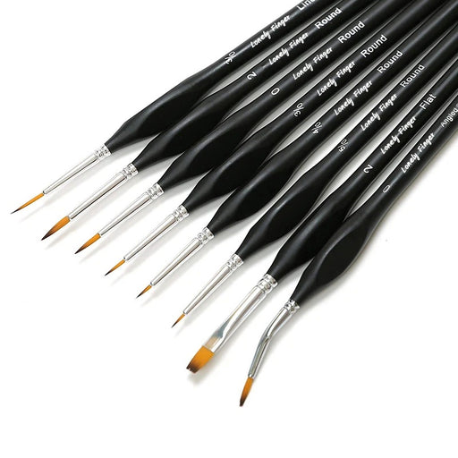 8-piece fine detail paint brush set - MRSLM