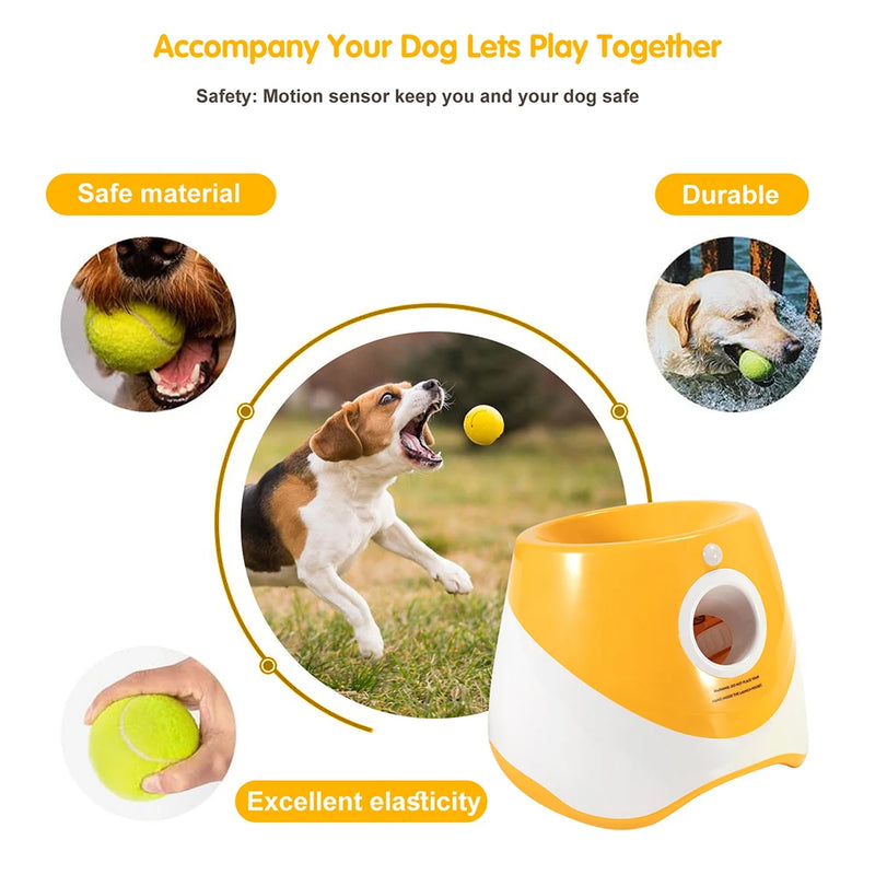 Compact automatic dog tennis ball launcher, view 8 - MRSLM