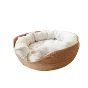 Handmade bamboo weaving cat and puppy bed, view 2 - MRSLM