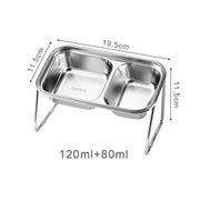 non-slip stainless steel cat bowl, view 2 - MRSLM