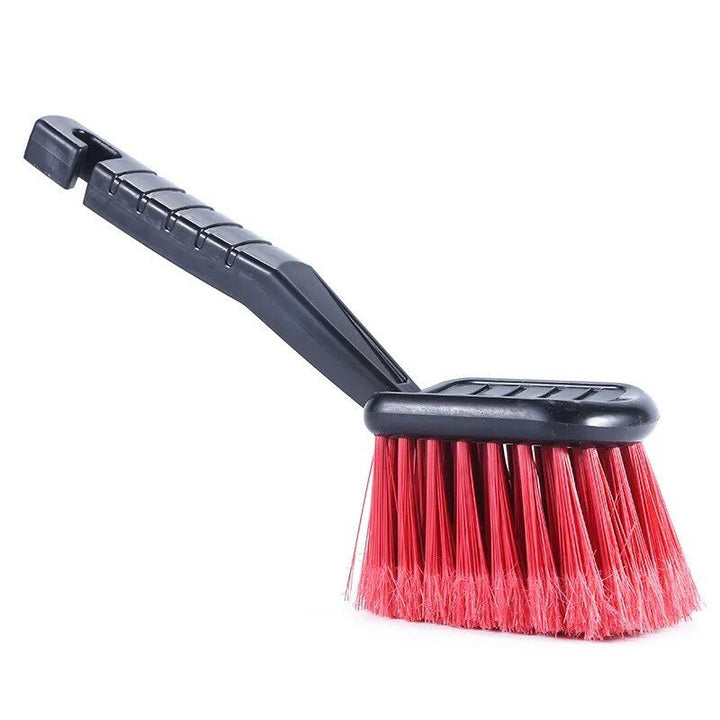 Compact Car & Motorcycle Detailing Brush with Red Bristles