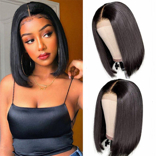 short straight lace front wig - MRSLM