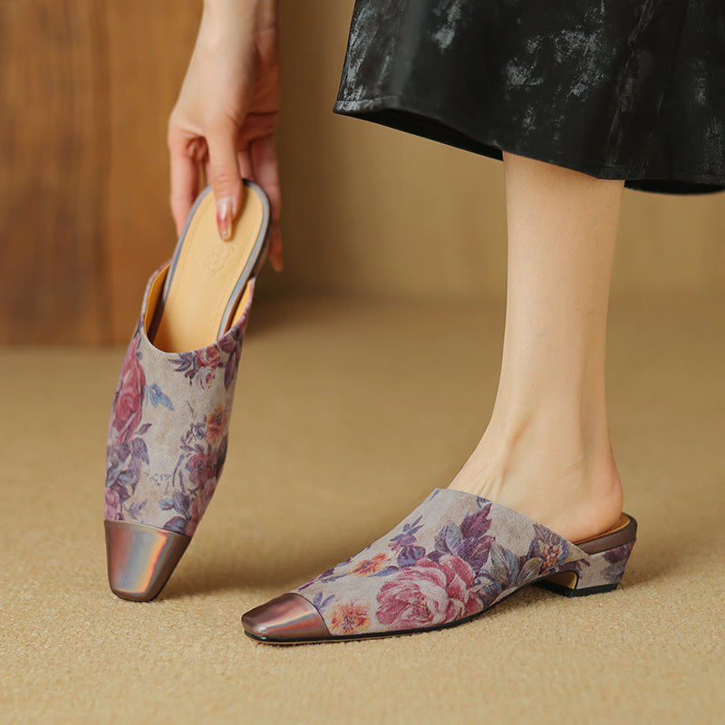 suede mule slippers, view 23 - MRSLM