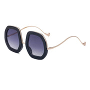 oversized diamond polygon sunglasses, view 7 - MRSLM