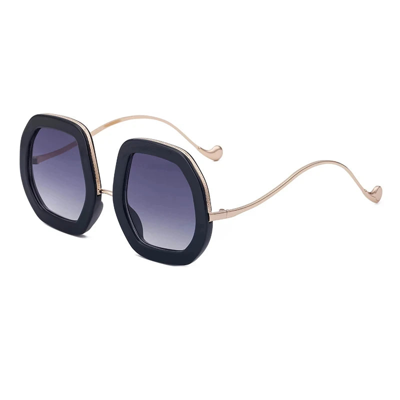 oversized diamond polygon sunglasses, view 7 - MRSLM