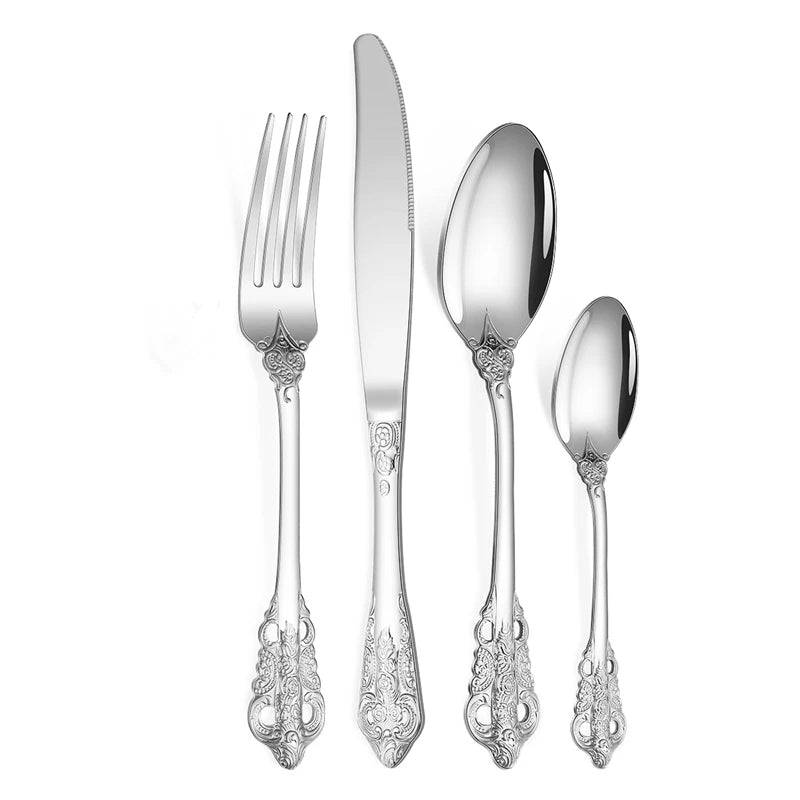 luxury gold cutlery set, view 7 - MRSLM
