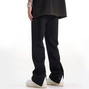 retro back slit casual suit pants, view 3 - MRSLM