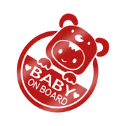 reflective baby on board car decal, view 2 - MRSLM