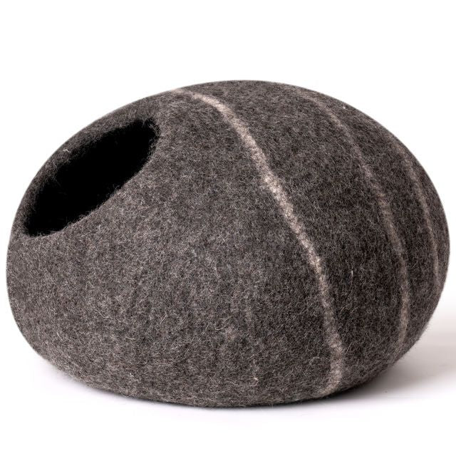 handmade felt cat bed cave, view 3 - MRSLM