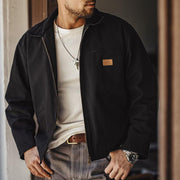 retro canvas men's autumn jacket, view 3 - MRSLM