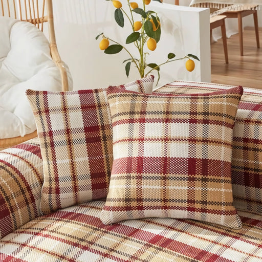 cotton plaid sofa cover - MRSLM