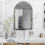 large black arch wall mirror, view 4 - MRSLM