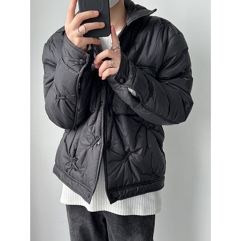 black cotton-padded jacket, view 3 - MRSLM
