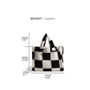 faux fur tote bag, view 9 - MRSLM