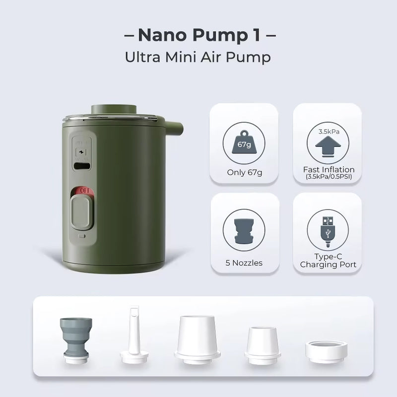 portable rechargeable nano air pump, view 6 - MRSLM