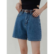 High waist denim shorts, view 7 - MRSLM