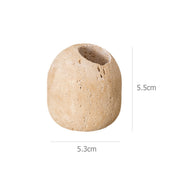 beige travertine match holder, view 7 - MRSLM