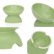 tilted elevated ceramic cat bowl, view 10 - MRSLM