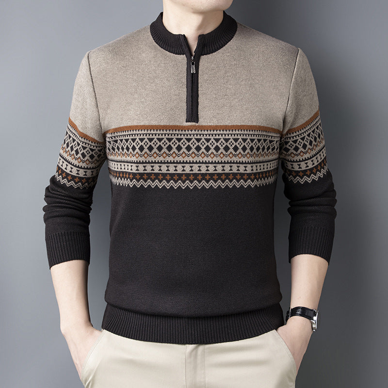 men's half turtleneck bottoming sweater - MRSLM