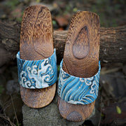 men's summer wood sole clogs, view 6 - MRSLM