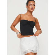 black backless crop top, view 3 - MRSLM